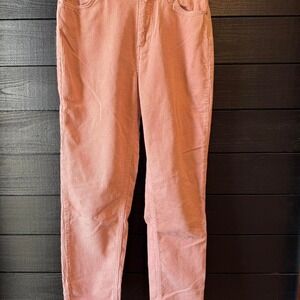 BDG pink corduroy mom high-rise pants